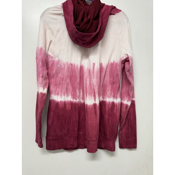 Ampersand Ave Double Hood Dip Dye Pink Womens Sweatshirt Hoodie Size M NWT - Picture 2 of 7